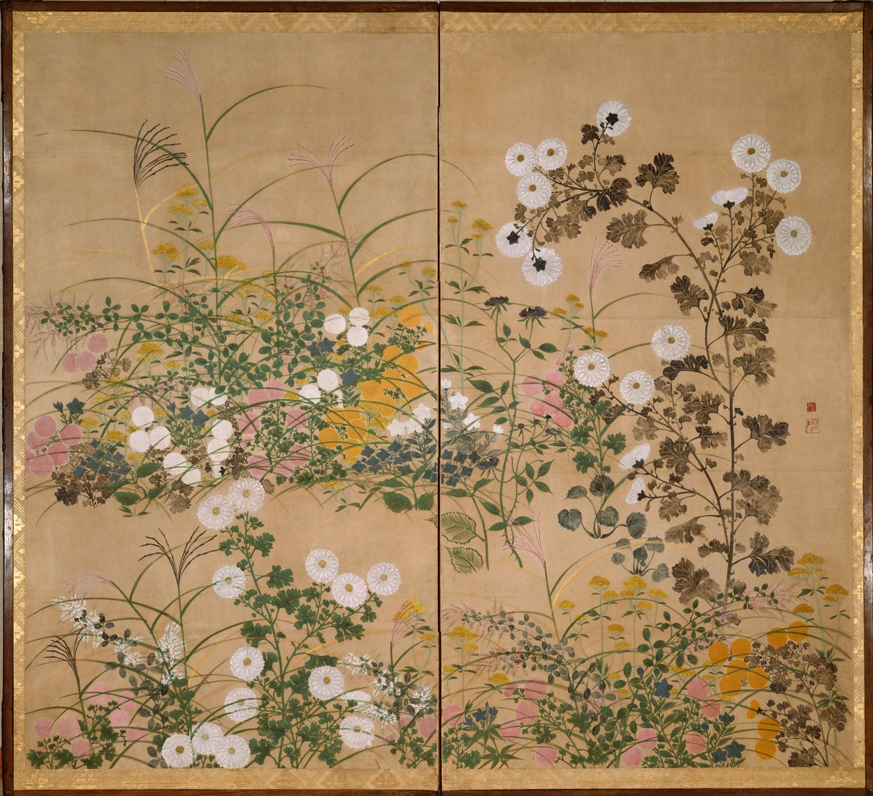 18世紀の秋の草花 作： 尾形光琳