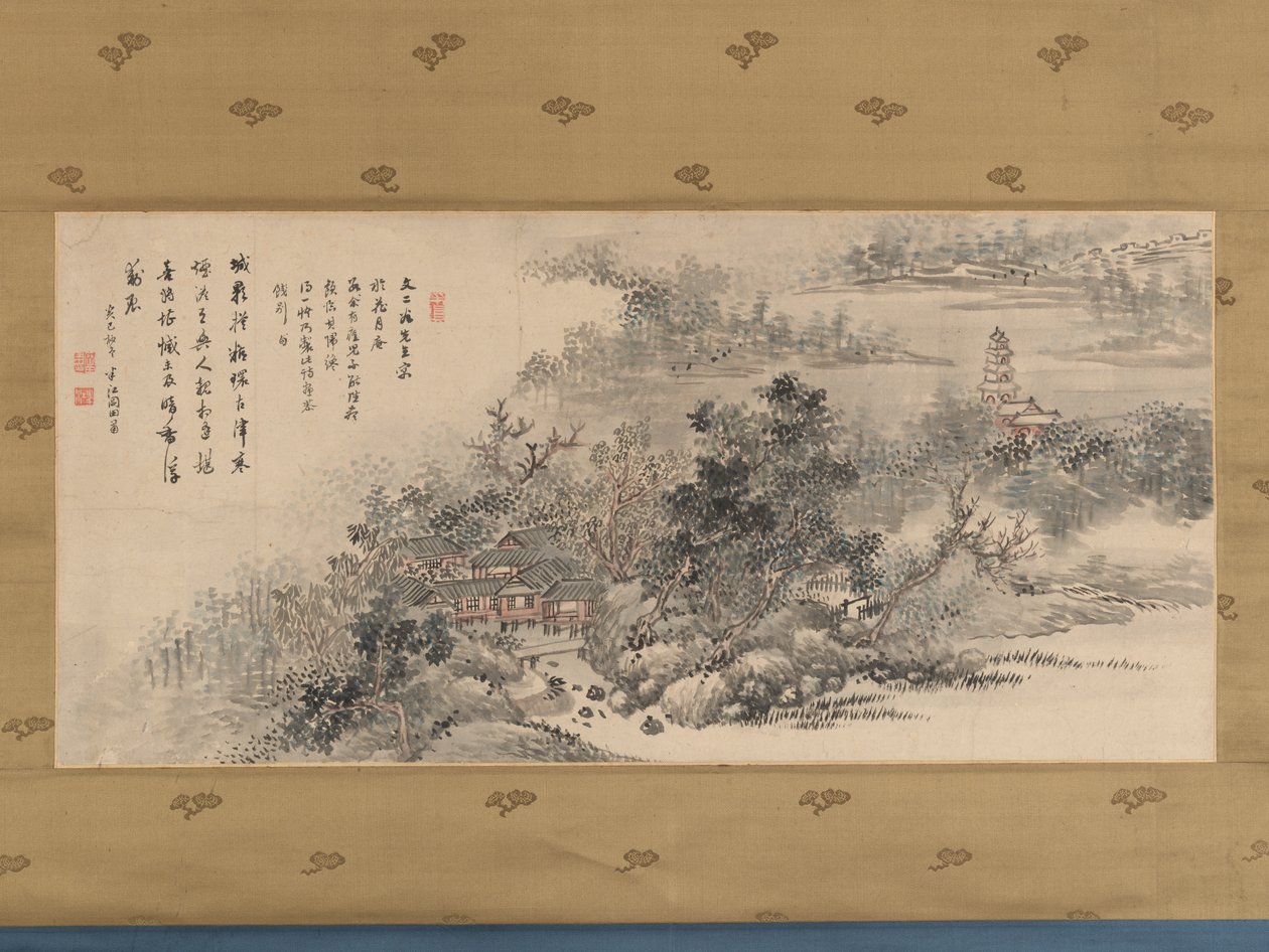 ファレウェッｌ 技ｆｔ と 谷 分時、 １８３３。 作： 岡田半江