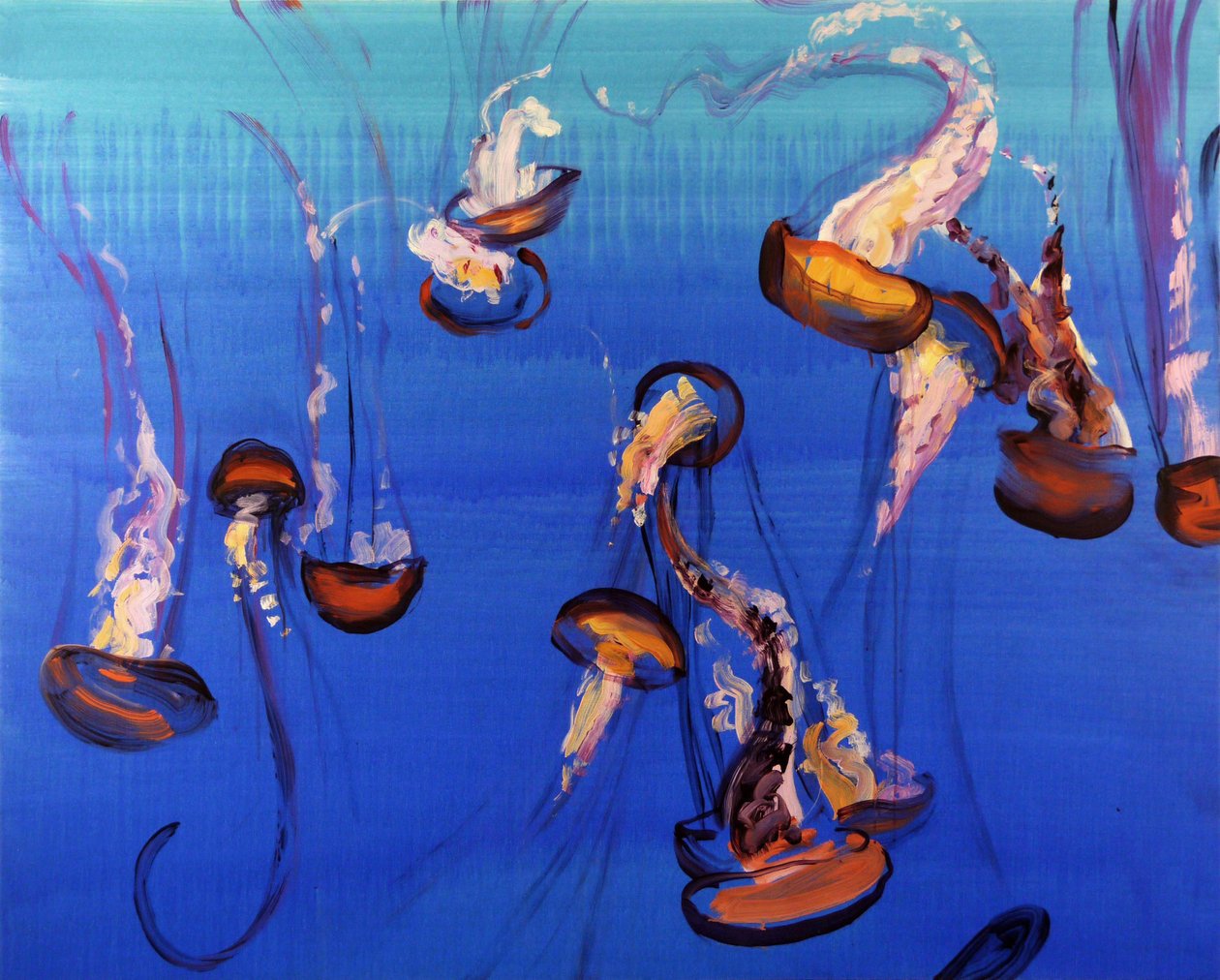 Méduses, 2012 （アクリル、キャンバス） 作： オリヴィエ・モレル