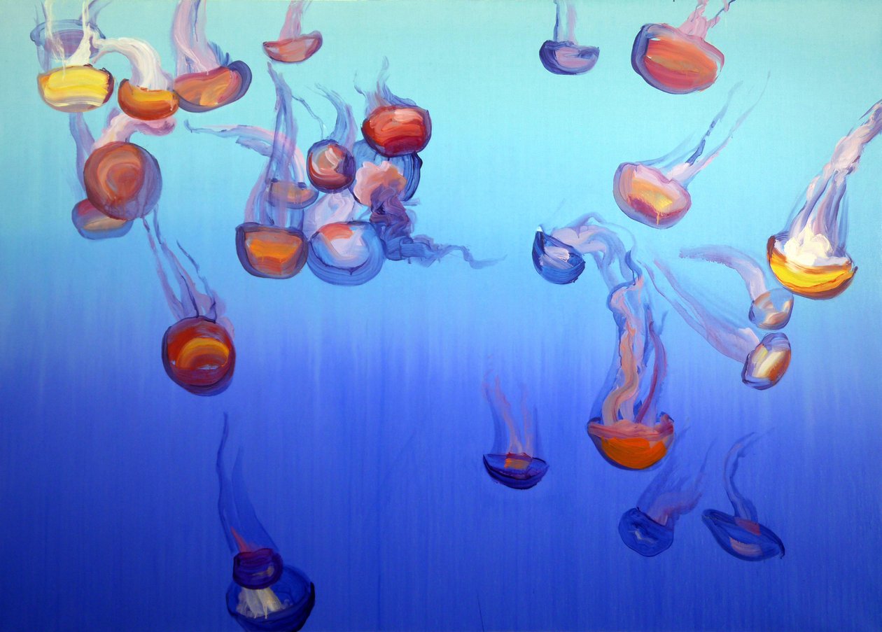 Méduses 4, 2012（アクリル、キャンバス） 作： オリヴィエ・モレル