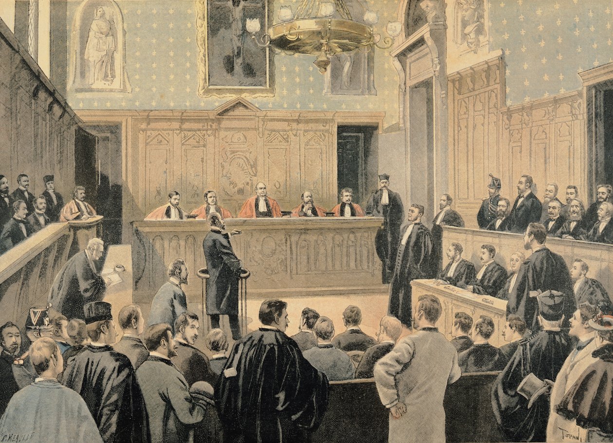 「ルプチジャーナル」からのパナマ裁判、1898年1月2日、フォーチュンルイモーレ（1844-1901） 作： オズワルド・トファニ