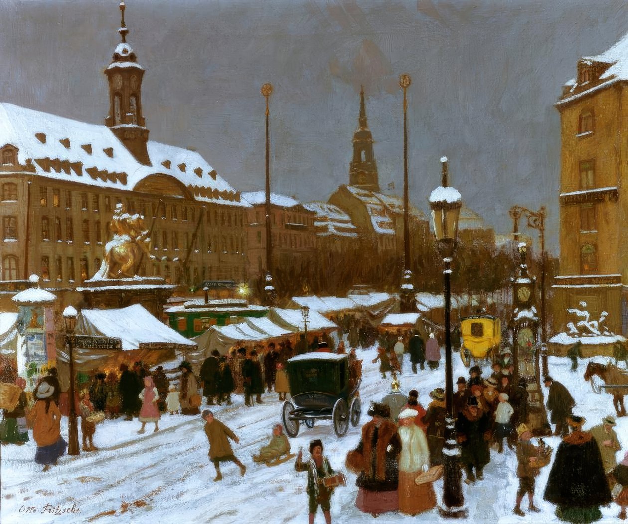 NeustädterMarktのStriezelmarkt 作： オットー・フリッチェ
