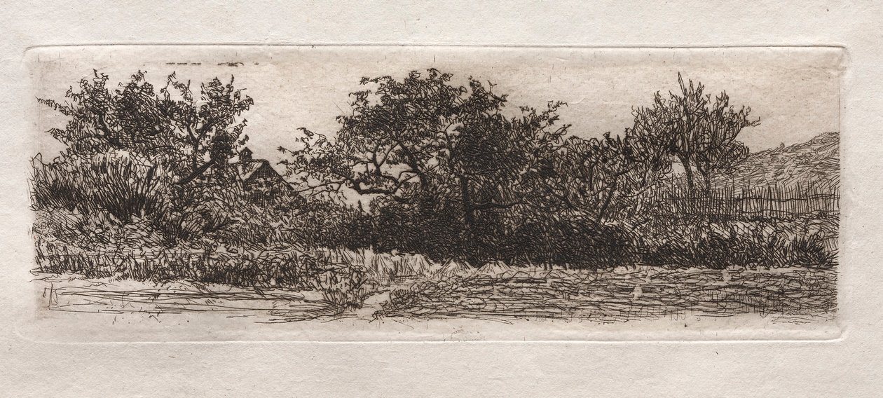 屋根と木、1879年。 作： Otto H. Bacher