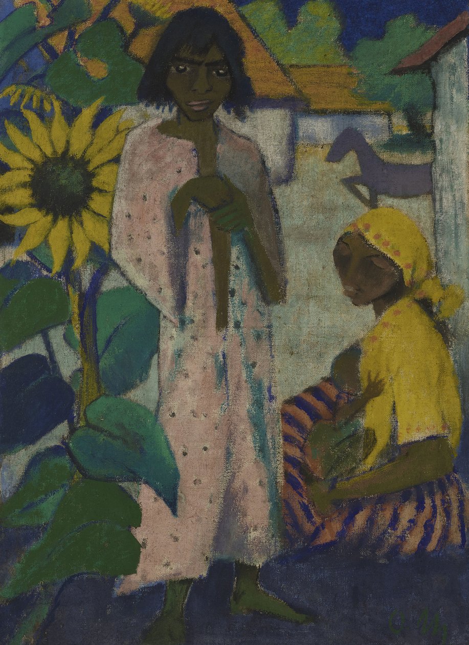ヒマワリとジプシー、1927年。 作： オットー・ミュラー