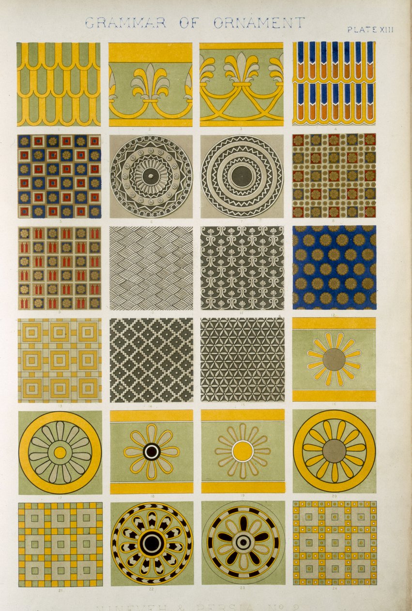 Ninevah and Persia No 2、from &39;The Grammar of Ornament&39; by Owen Jones（1809-68） 作： オーウェン・ジョーンズ