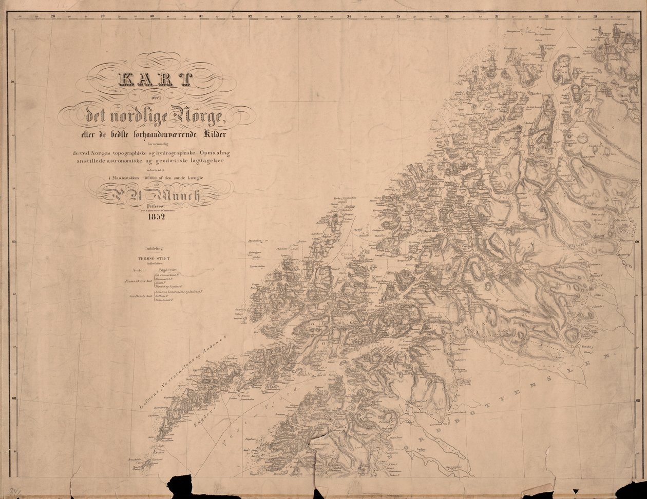 利用可能な最高の情報源による北ノルウェーの地図 作： PAムンク