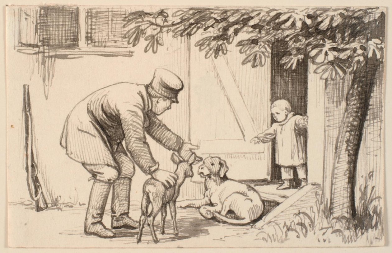男と子供と犬 作： PC Skovgaard