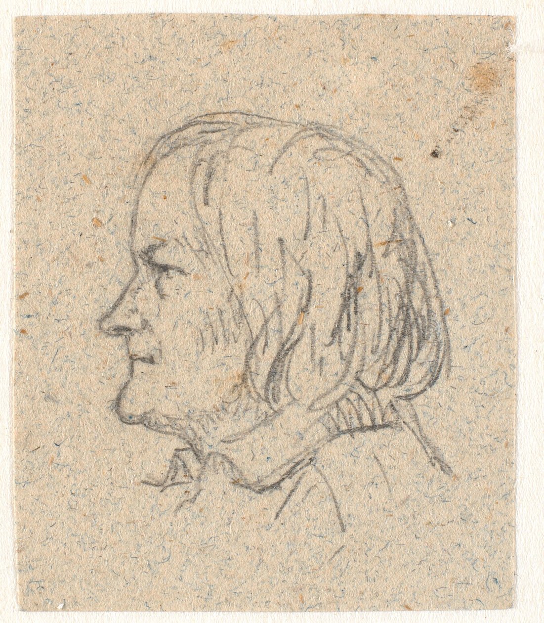 Thorvaldsen の横顔の肖像画 作： PC Skovgaard