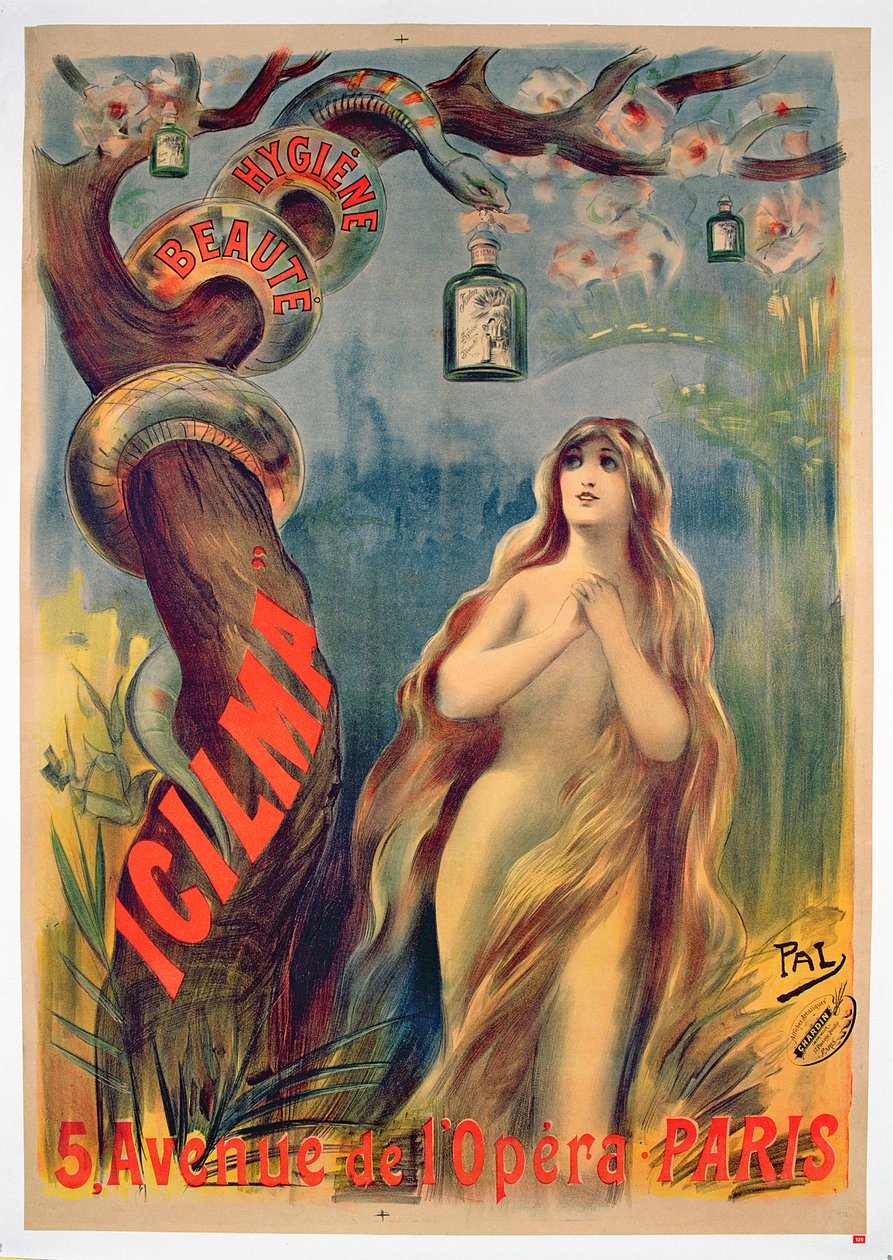 「イシルマ、5、パリのオペラ座」のポスター広告、1895 作： パル