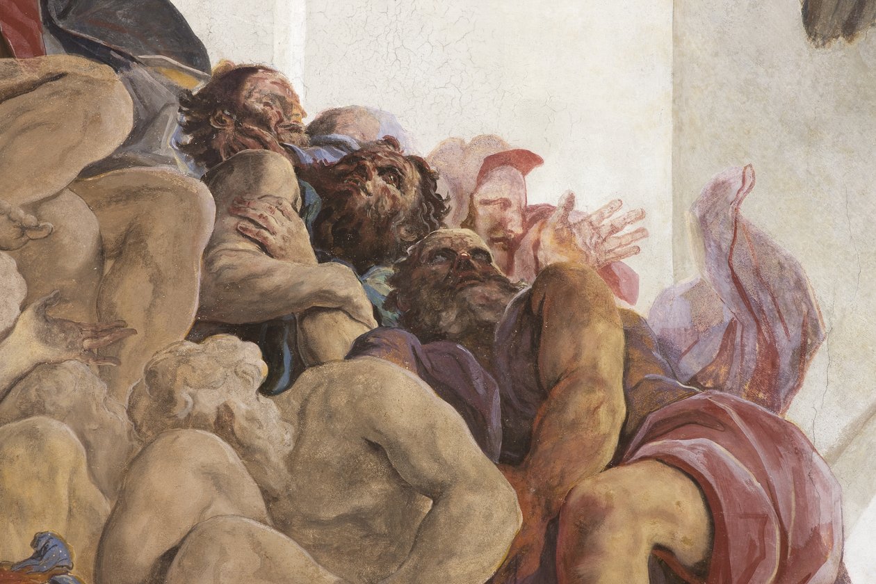 天使、シビルス、預言者たちと説教を行った洗礼者聖ヨハネ、1696-97年 作： パオロパガーニ