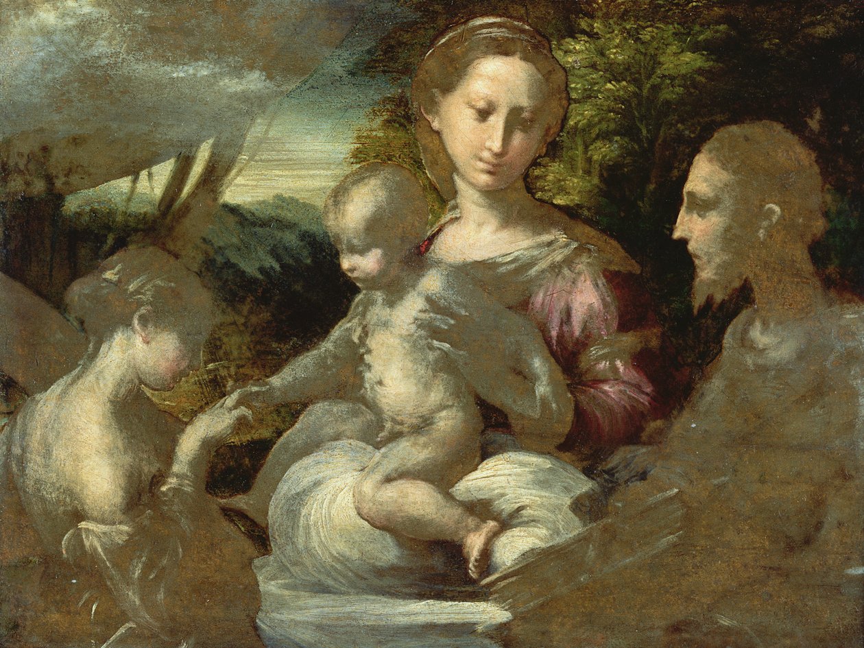 聖カタリナの神秘的な結婚に関する研究、c.1527 作： パルミギアニーノ