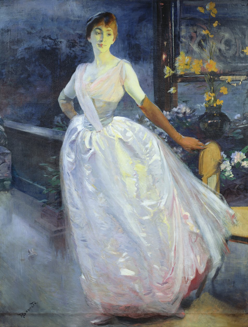 アーティストの妻の肖像、マダムロジャージュルダン、1886年頃 作： ポール・アルバート・ベスナード