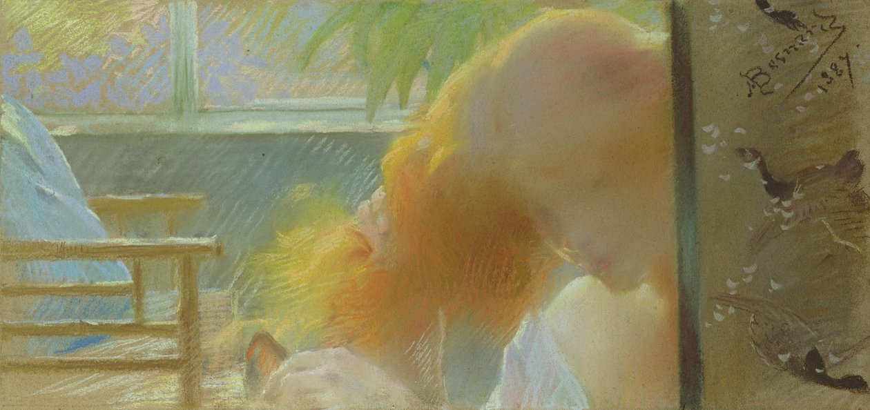 モデル、1887（パステル） 作： ポール・アルバート・ベスナード