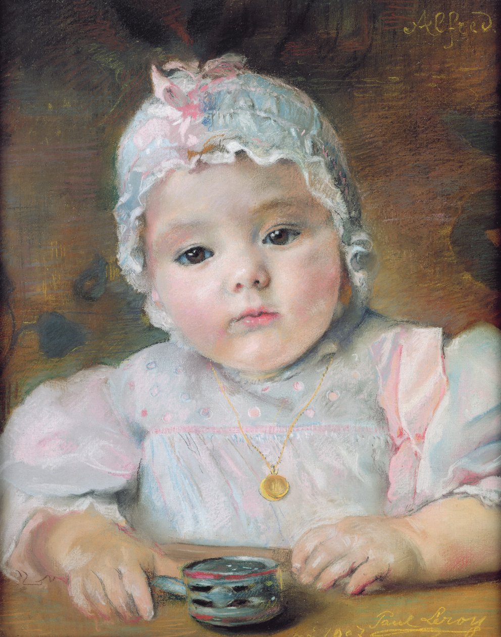 アルフレッド・リロイの肖像、1907（紙にパステル） 作： ポールアレクサンダーアルフレッドリロイ