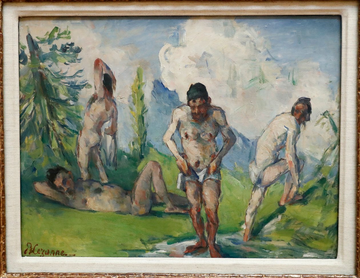 安静時の入浴者、1876〜78年 作： ポール・セザンヌ