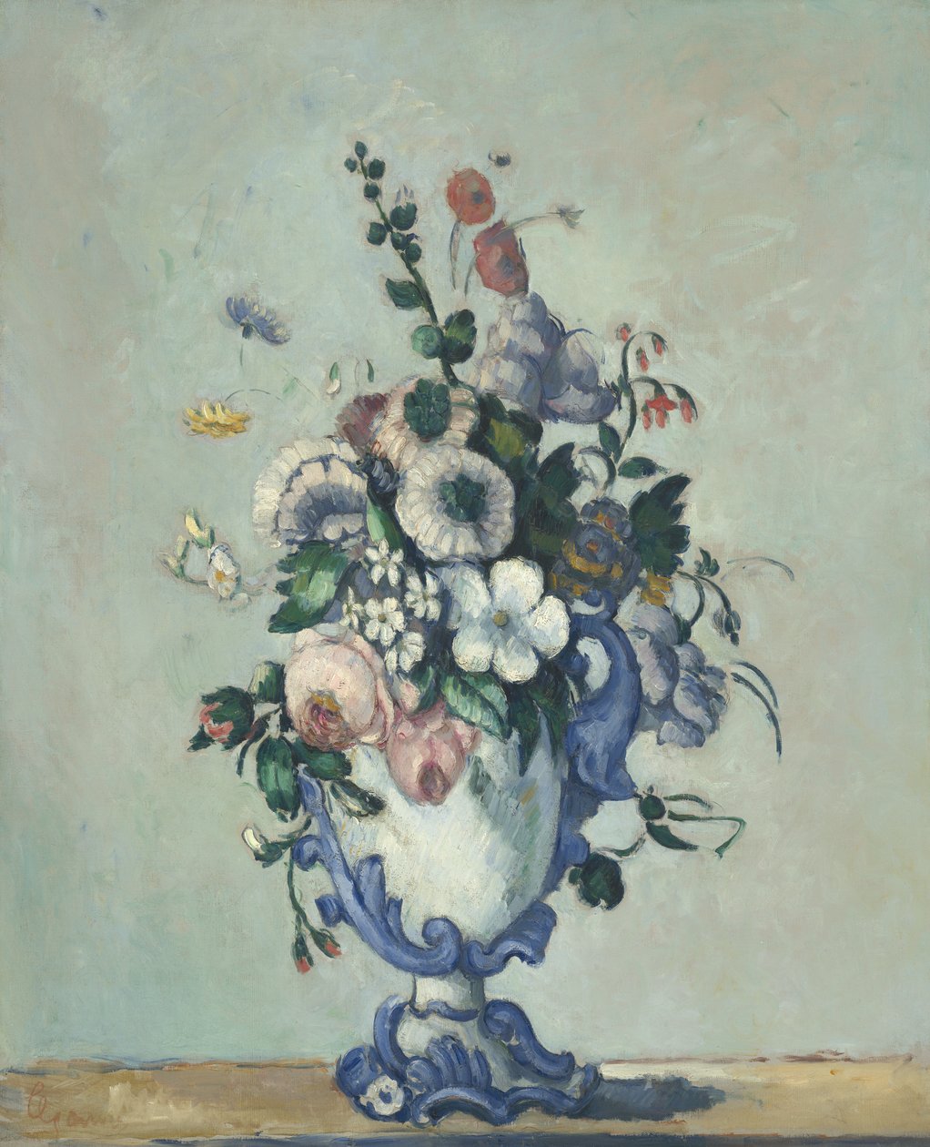 ロココの花瓶の花、1876年頃 作： ポール・セザンヌ