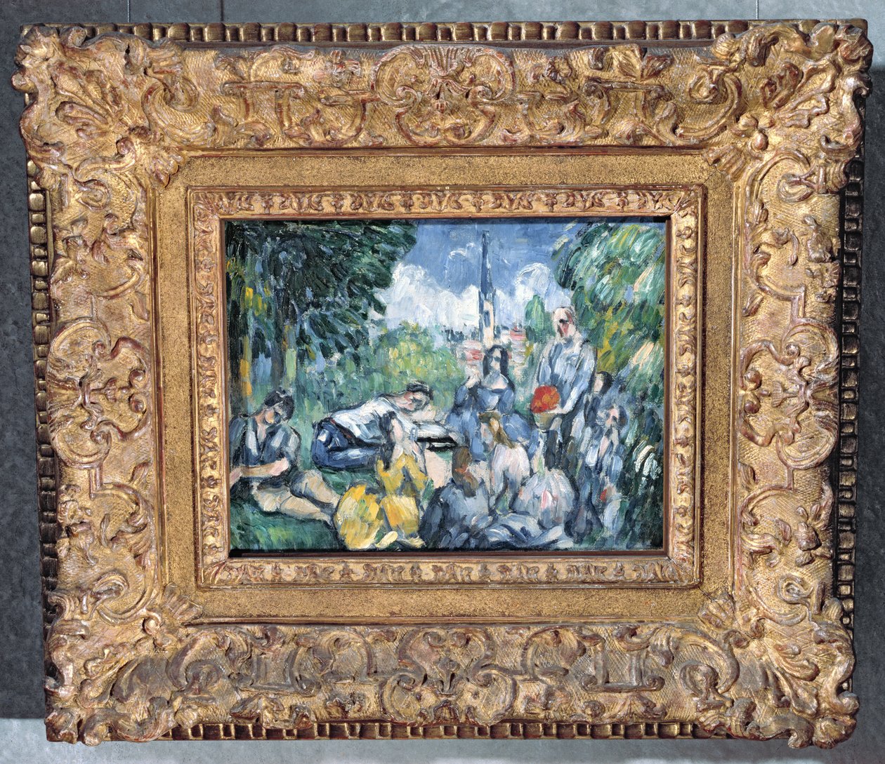 芝生でのランチ、1876-77（394903も参照） 作： ポール・セザンヌ