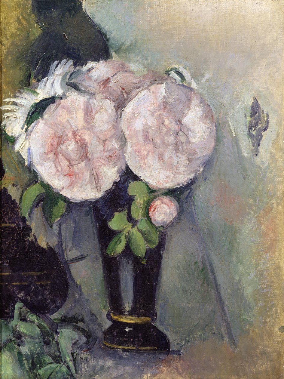 青い花瓶の花1886年頃 作： ポール・セザンヌ