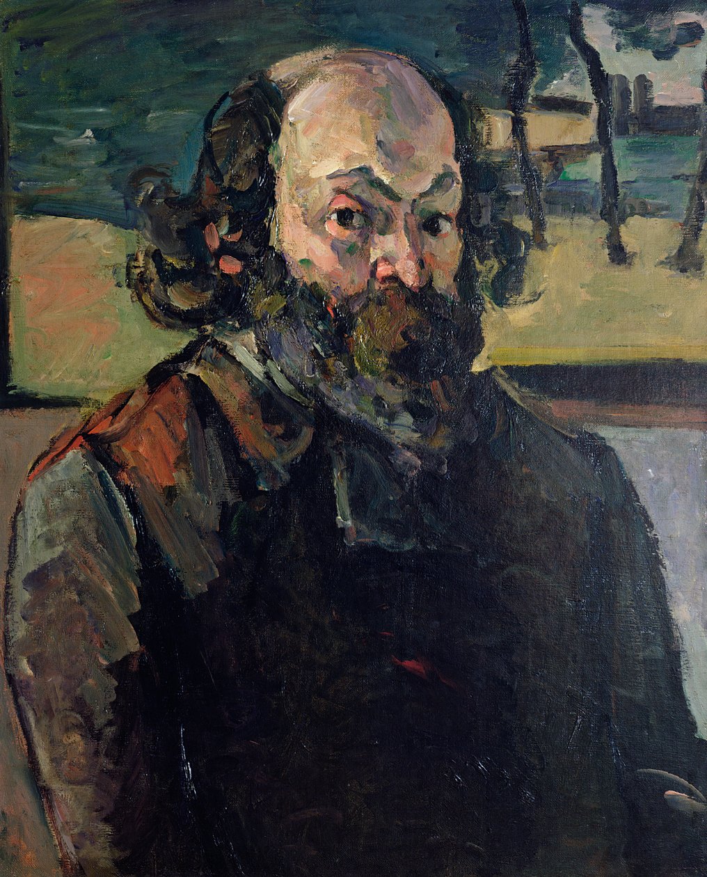 自画像、1873-76年 作： ポール・セザンヌ