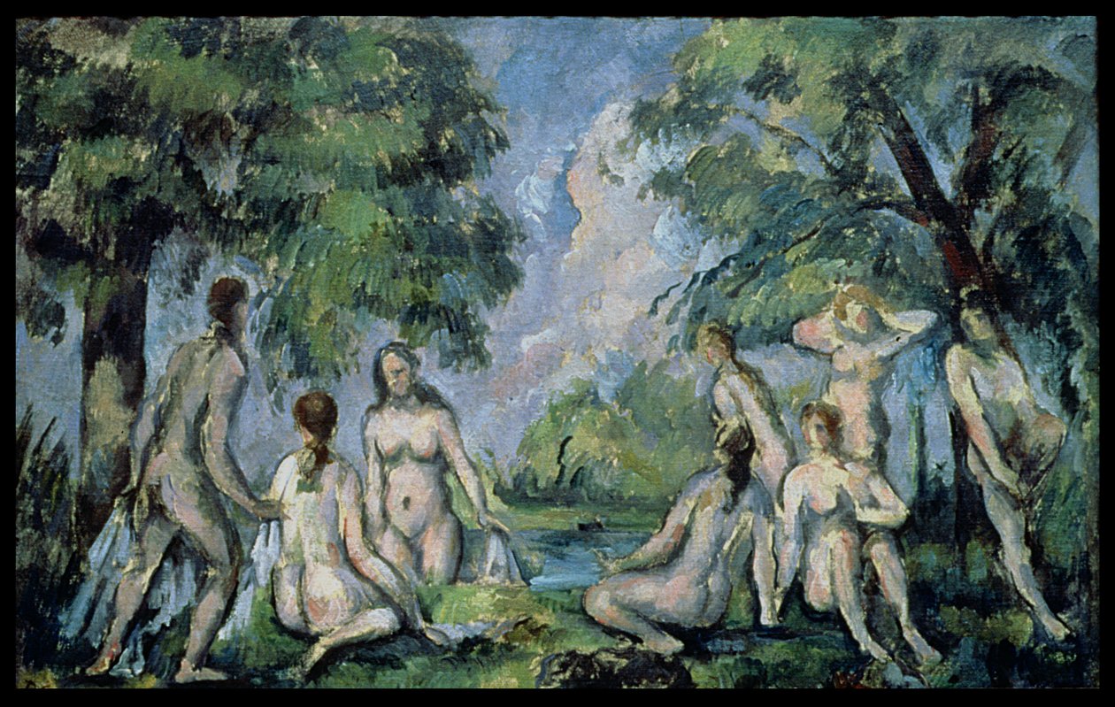 入浴者、1890〜1900年頃 作： ポール・セザンヌ