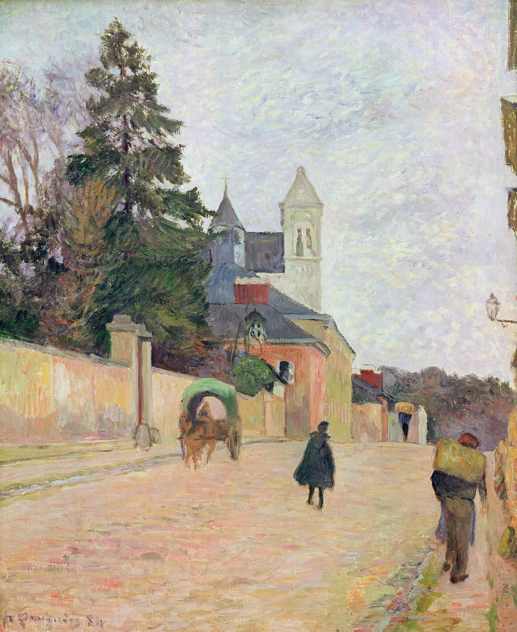 A Village Road、1884 作： ポール・ゴーギャン