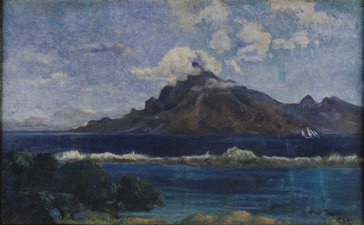 沿岸マルティニークの風景、1887 作： ポール・ゴーギャン