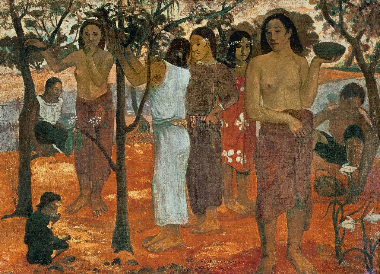 Nave Nave Mahana（Delicious Day）、1896 作： ポール・ゴーギャン