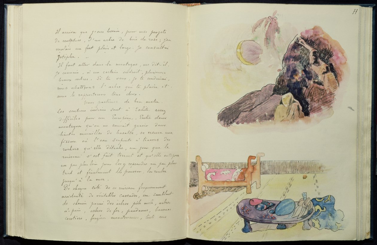 「Noa Noa」のページ、1893-94 作： ポール・ゴーギャン