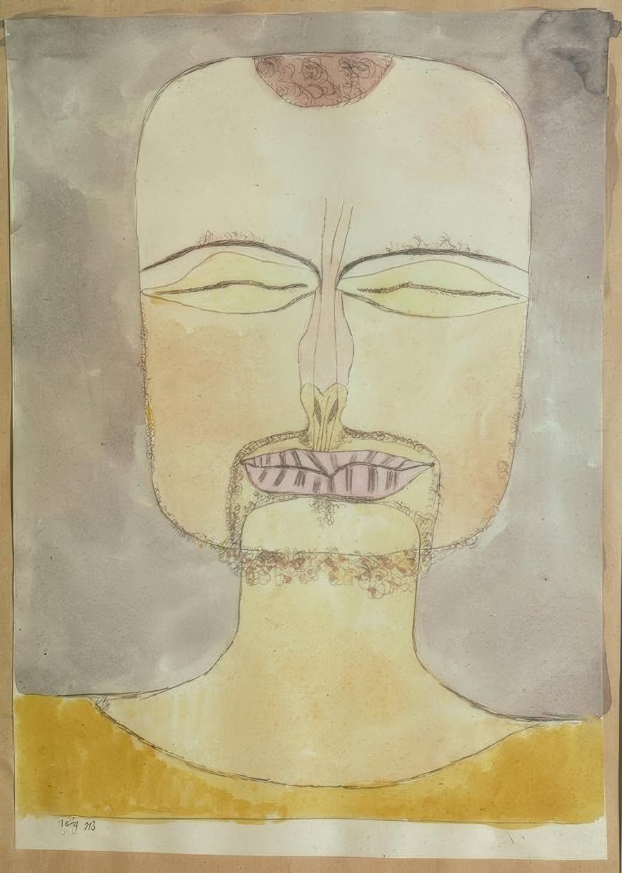 くぼみ（19-75の描画後） 作： ポール・クレー