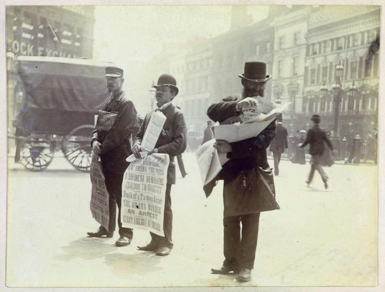 新聞販売業者、Ludgate Circus、1893 作： ポール・マーティン