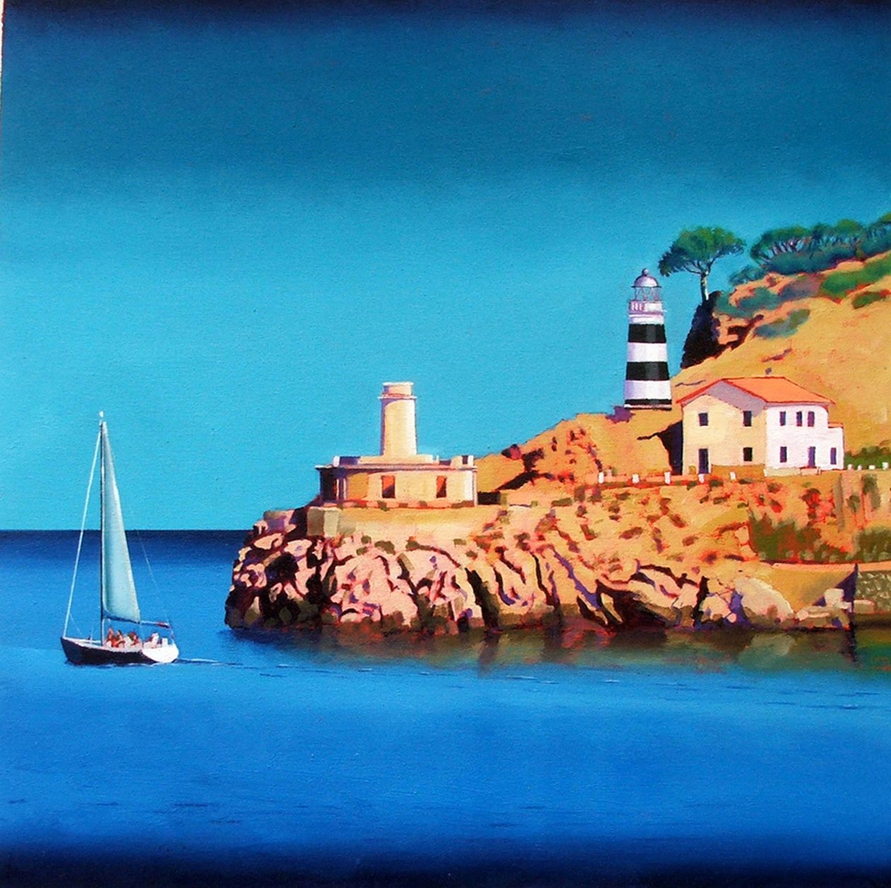 Port Soller 2（ボード上のアクリル） 作： ポール・ポウィス
