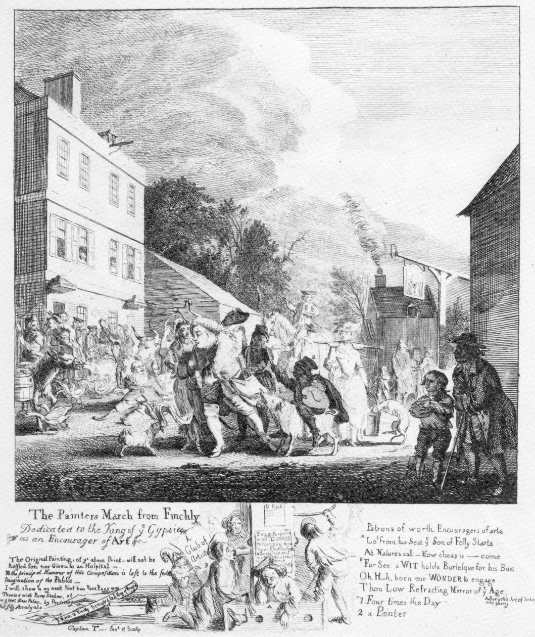 1753年のフィンチリーからの画家の行進 作： ポール・サンドビー