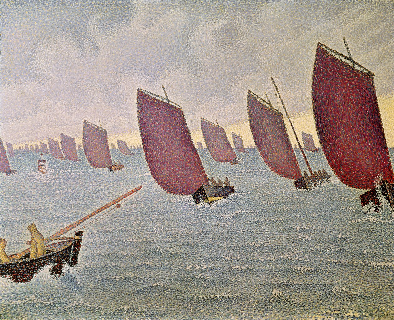 ブリーズ、コンカルノー、1891 作： ポール・シニャック