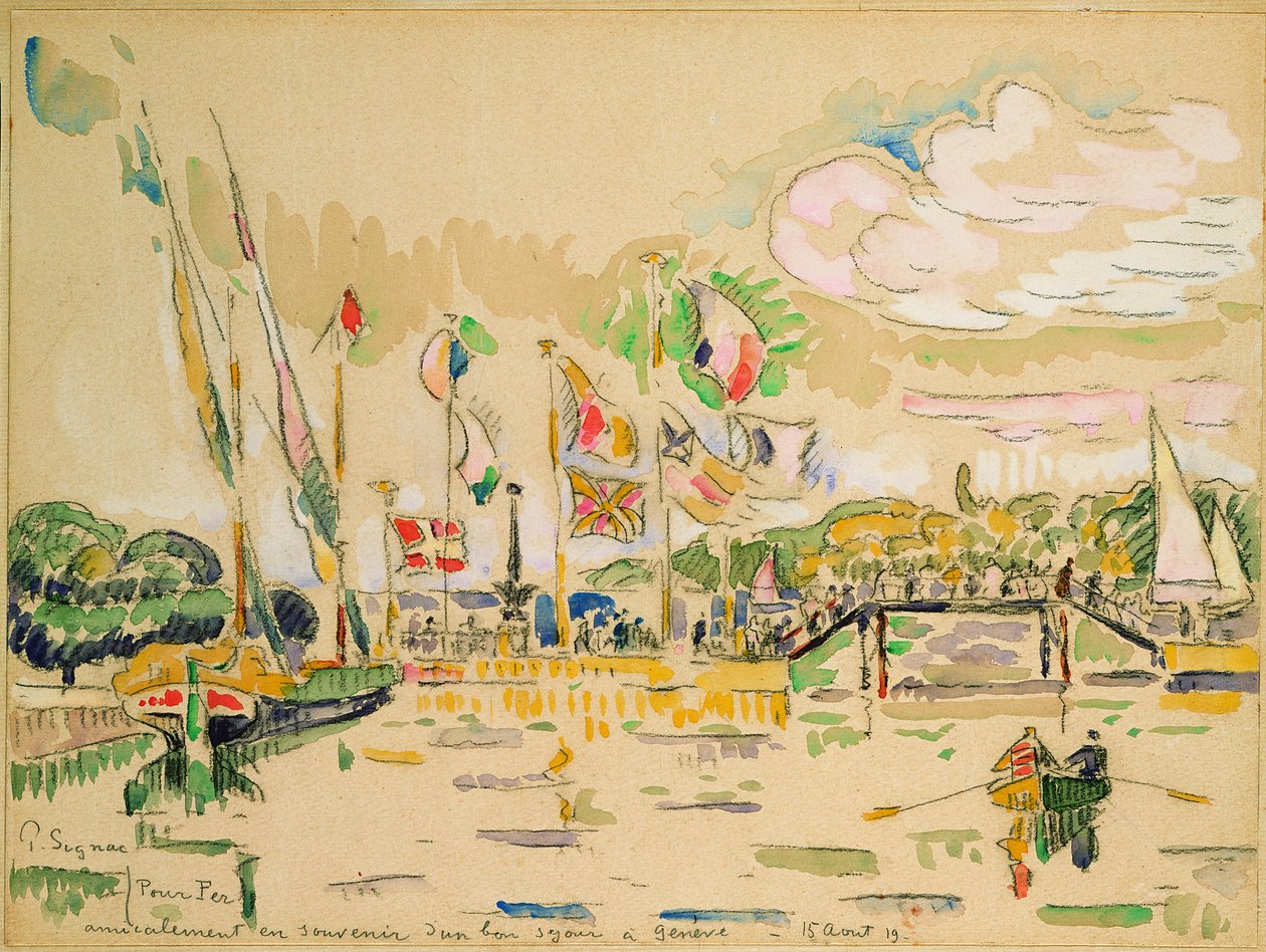 ジュネーブ、1919年頃 作： ポール・シニャック