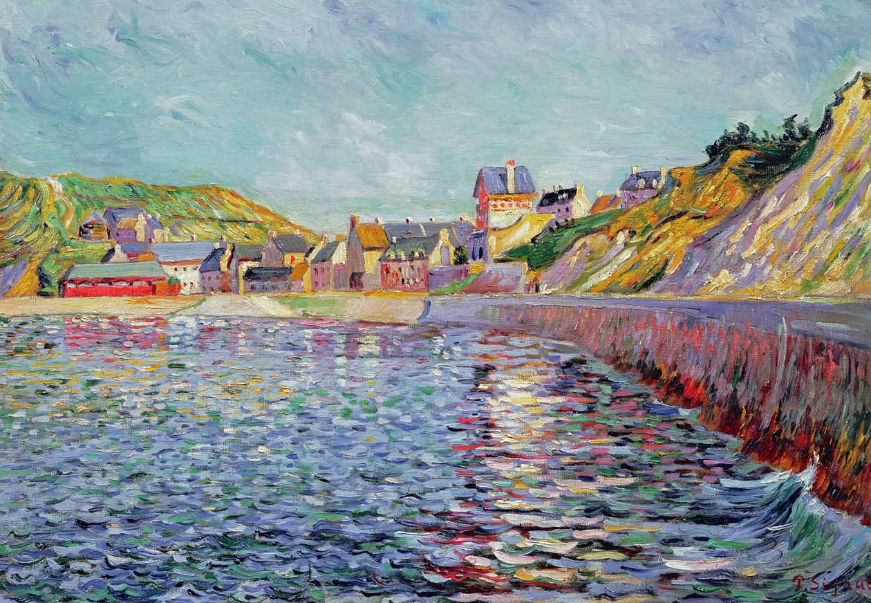 Port-en-Bessin、カルバドス、1884年頃 作： ポール・シニャック