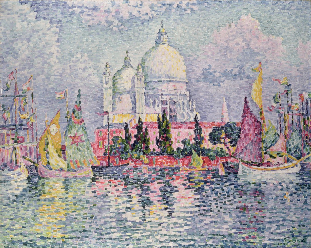 サンタマリアデッラサルート、1908年 作： ポール・シニャック