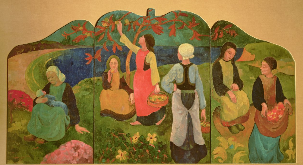 The Pont Aven Triptych、1892-93（board） 作： ポール・セルジエ