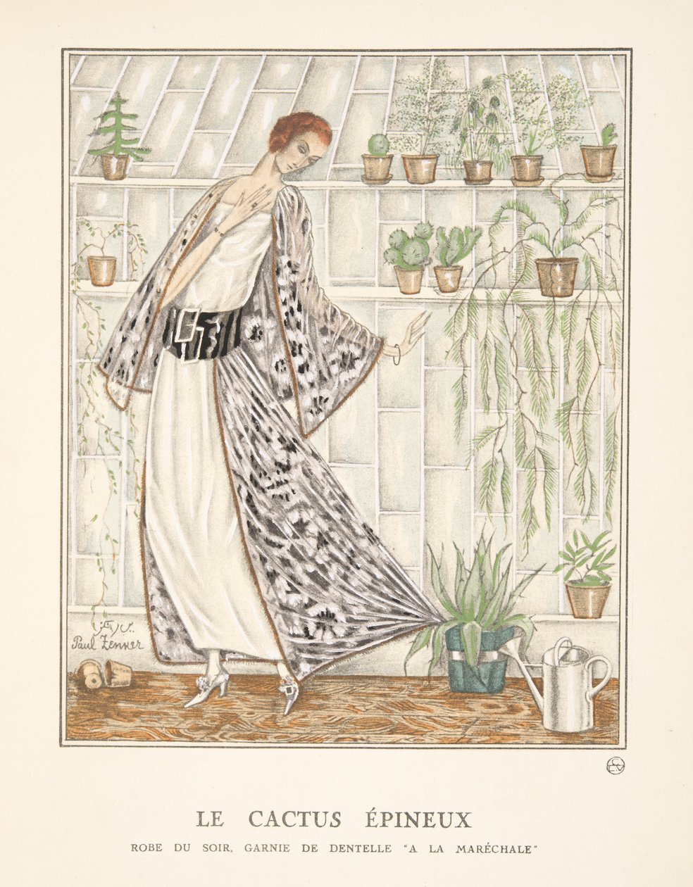 ルカクタスエピニュー、ファッションプレートのコレクション、1922年（pochoir print） 作： ポール・ゼンカー