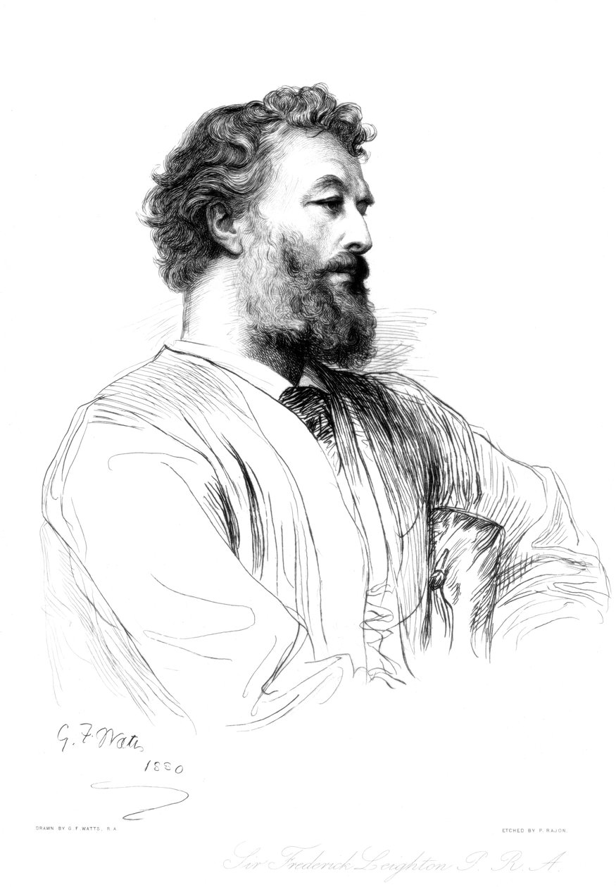 フレデリック・レイトン卿、イギリス人アーティスト、c1880-1882 .. 作： ポール・アドルフ・ラホン