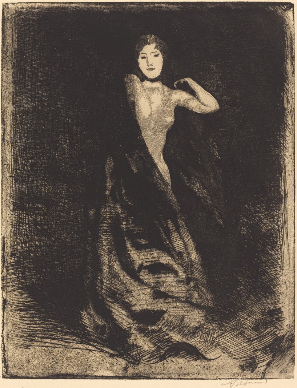 女性の口絵、c。 1886年。 作： ポール・アルバート・ベスナード