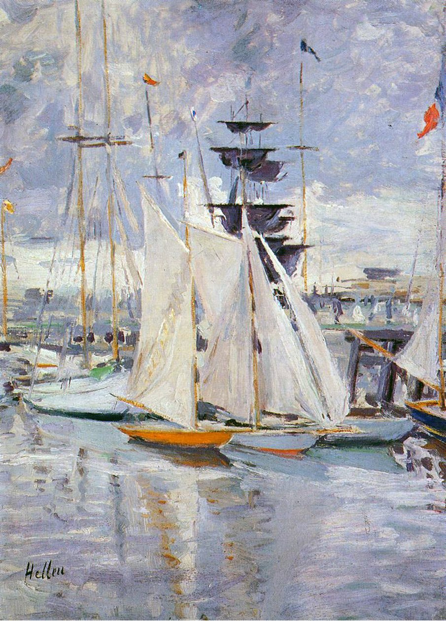 ハーバー、ドーヴィル、ノルマンディー、1912 作： ポール・セザール・ヘレウ
