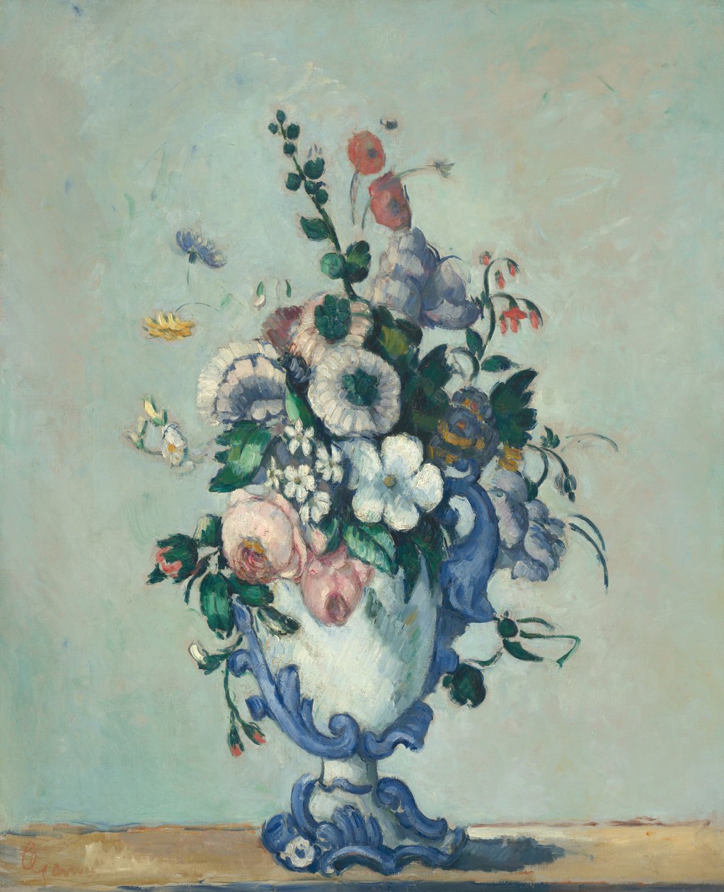 ロココの花瓶の花、c。 1876年。 作： ポール・セザンヌ