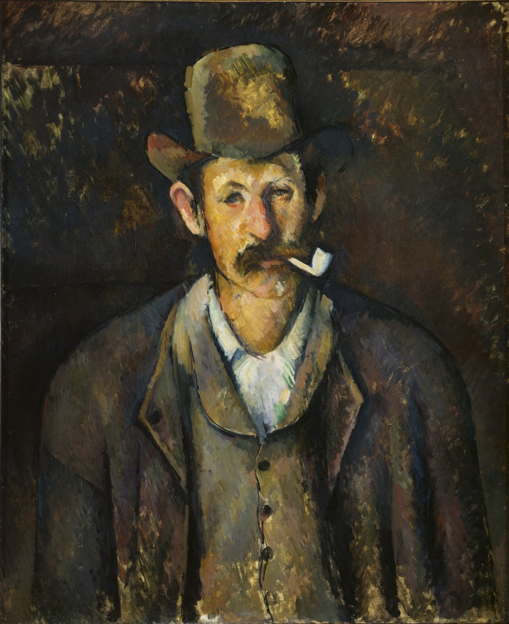 パイプを持つ男、ca 1892-1896。 作： ポール・セザンヌ