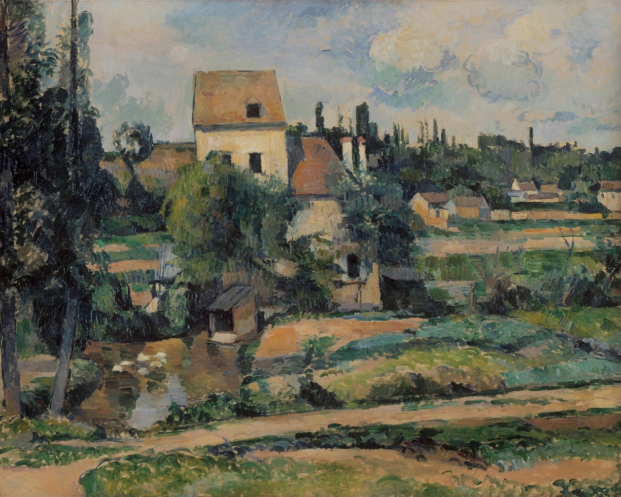 1881年のポントワーズでのCouleuvreのミル 作： ポール・セザンヌ