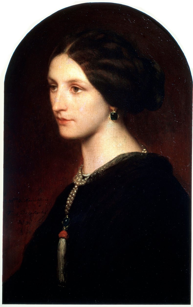ソフィーシュヴァロフ伯爵夫人の肖像、1853年。 作： ポール・ドラローシュ