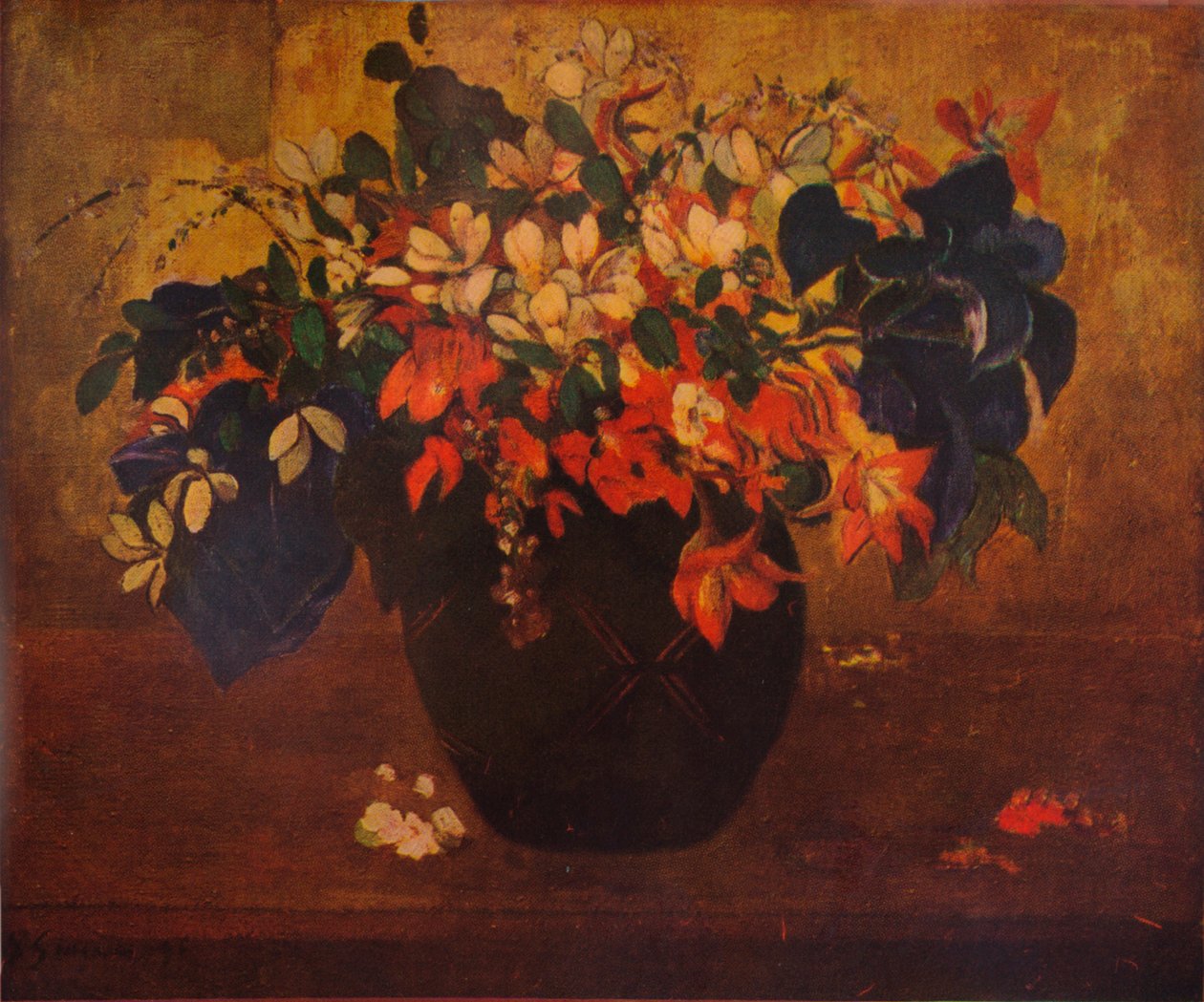 花瓶、1896年、1932年 作： ポール・ゴーギャン