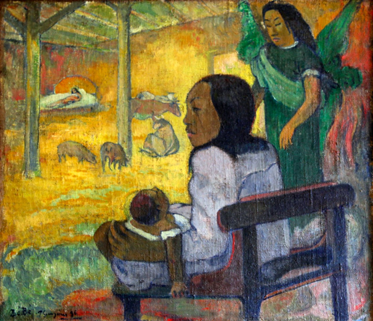 「Be Be Nativity」、1896年 作： ポール・ゴーギャン