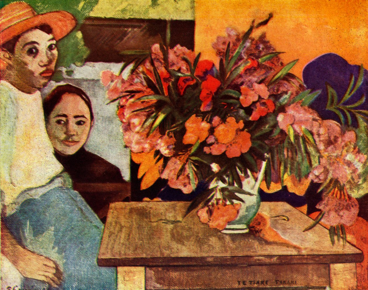 花を持つ農民、1936 作： ポール・ゴーギャン