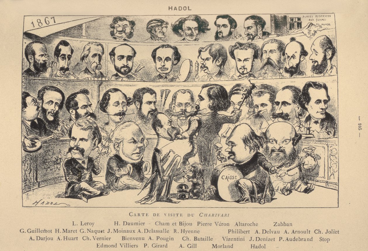 チャリヴァリ名刺、1867年 作： ポール・ハドル