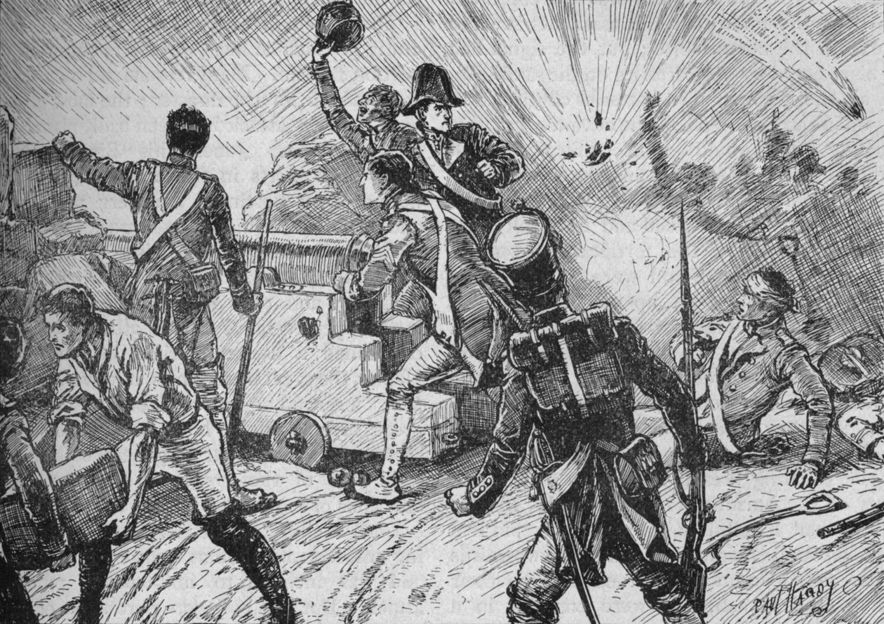 守備隊は砲撃ブレイブリーに会った、1902 作： ポールハーディ